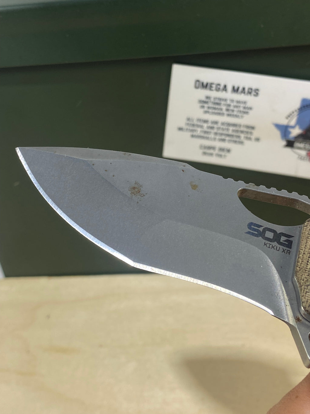 SOG Kiku XR #SG6. Light Usage. Possible Rust.