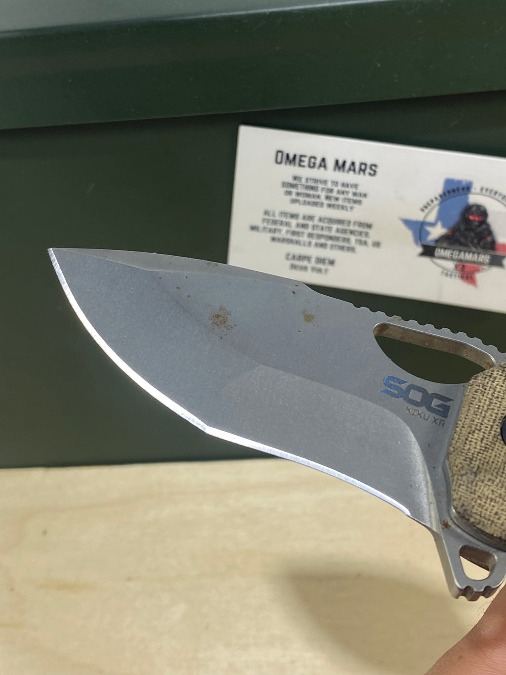 SOG Kiku XR #SG6. Light Usage. Possible Rust.