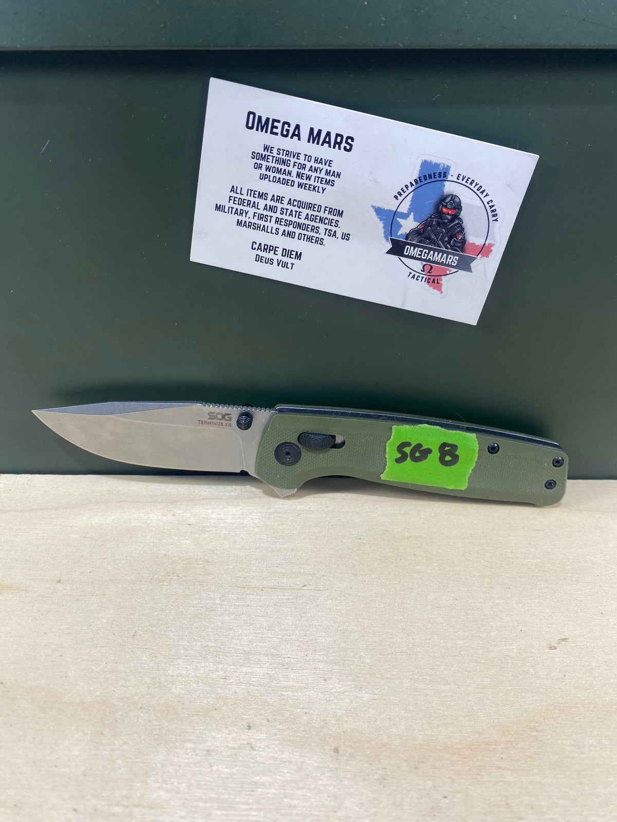SOG Terminus XR #SG8. Light Usage.