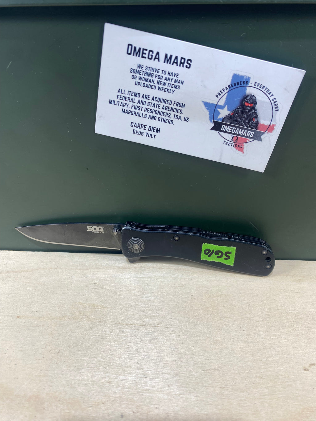 SOG Twitch II A/O #SG10. Light Usage. Resharpened.
