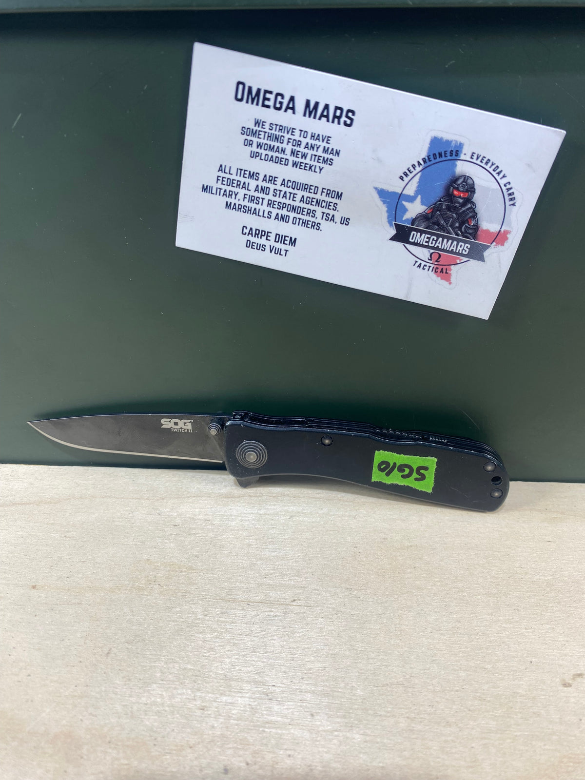 SOG Twitch II A/O #SG10. Light Usage. Resharpened.
