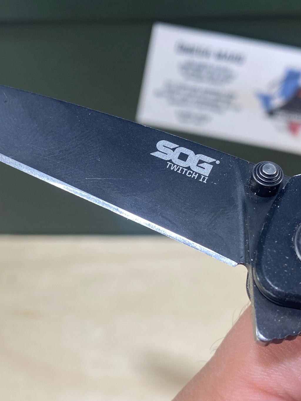 SOG Twitch II A/O #SG10. Light Usage. Resharpened.