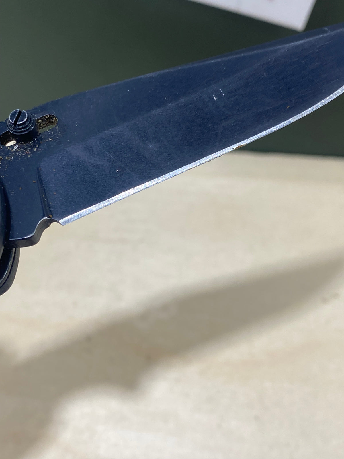SOG Salute Mini #SG12.  Light Usage. Little dirty. Resharpened.