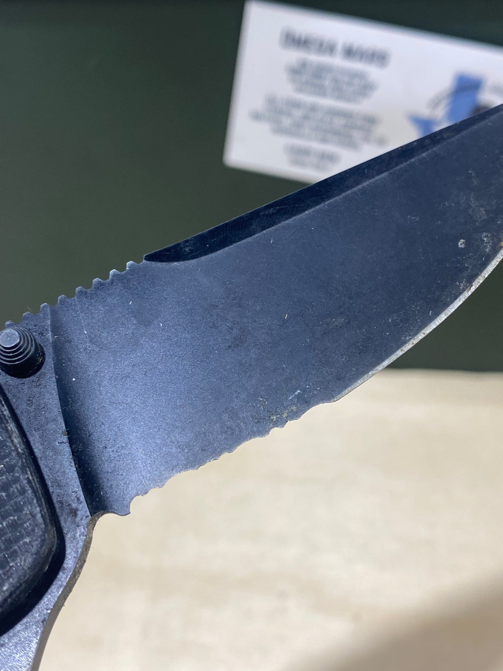 SOG Tac XR #SG13. Light Usage. Super dirty. Possible Rust. Pocket clip bend out.