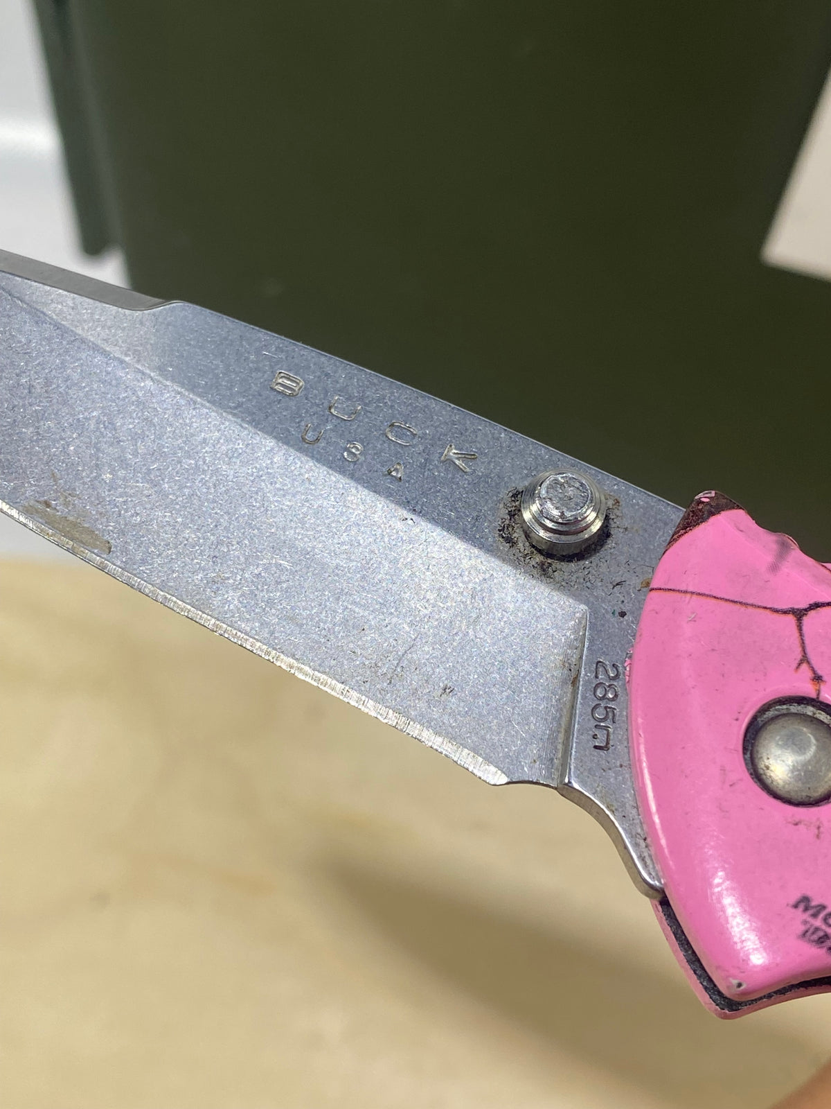 Buck 285 #BK1. Light Usage. Dirty. Resharpened.