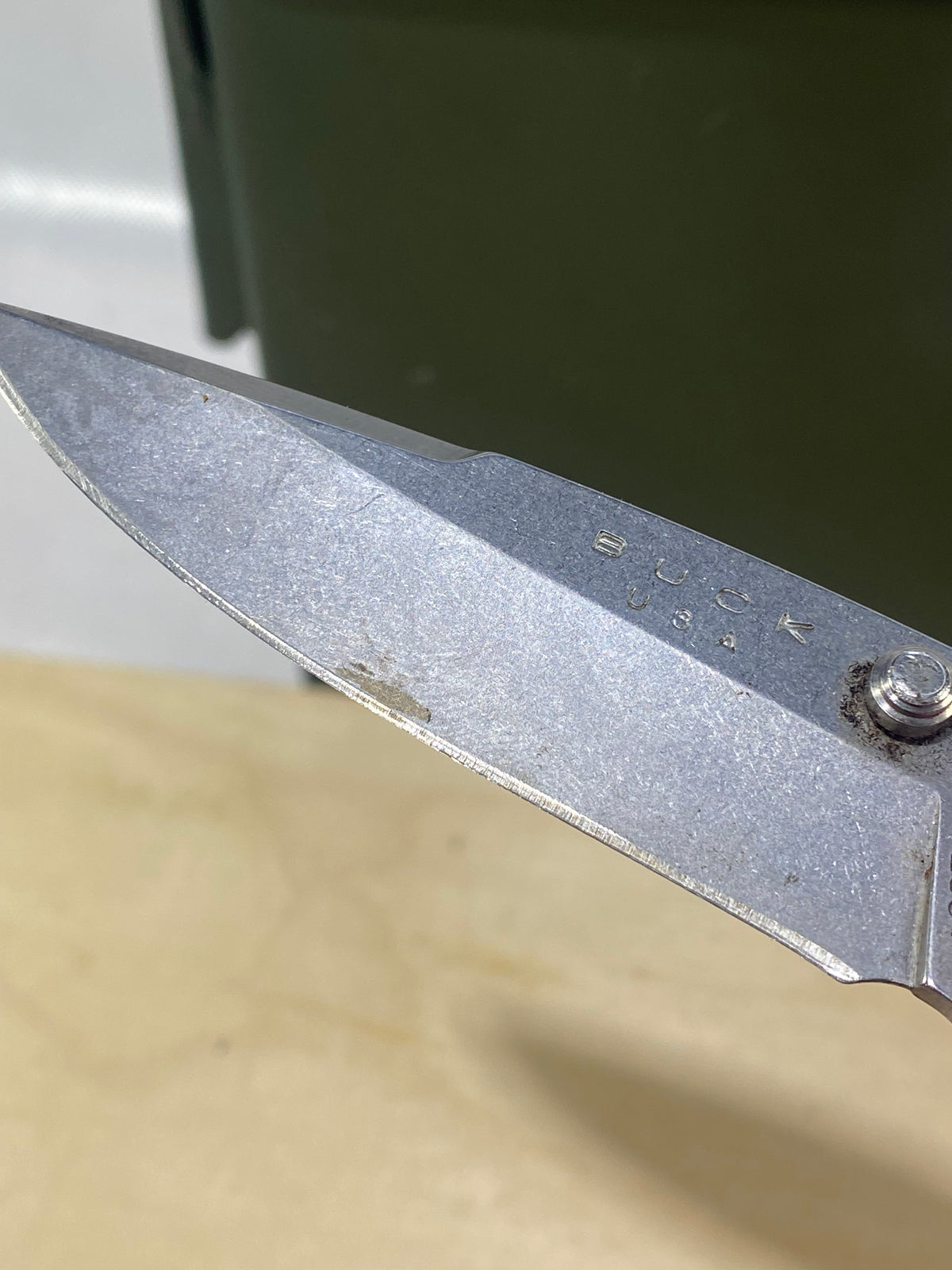 Buck 285 #BK1. Light Usage. Dirty. Resharpened.