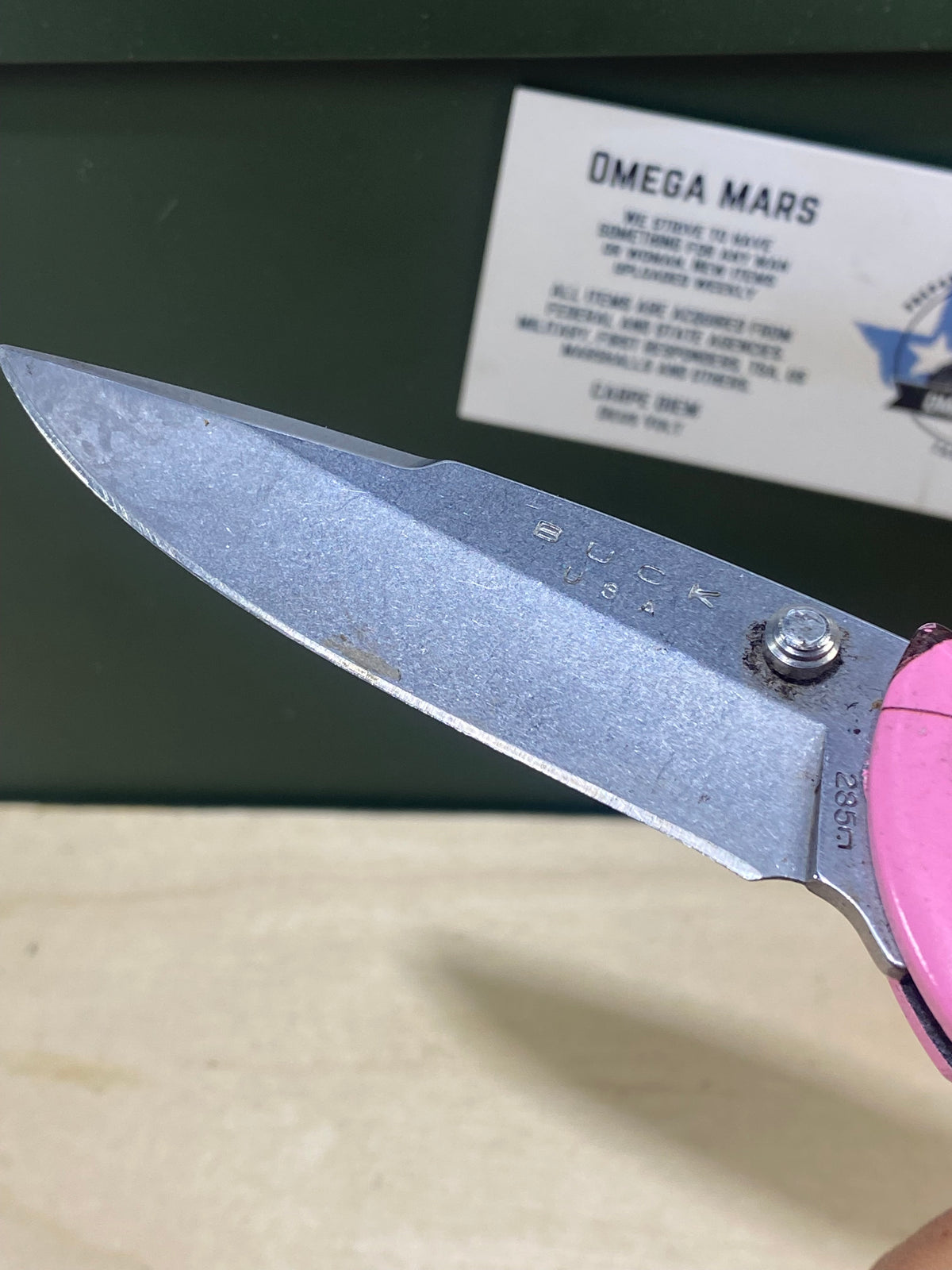 Buck 285 #BK1. Light Usage. Dirty. Resharpened.