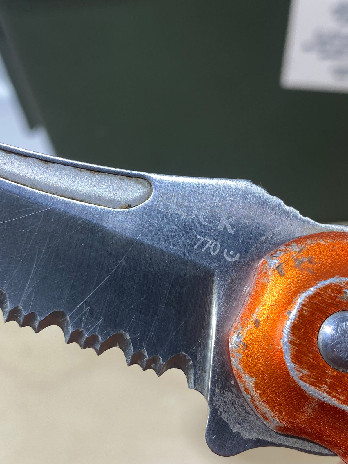 Buck 770 #BK15. Light Usage. Dirty. Resharpened.