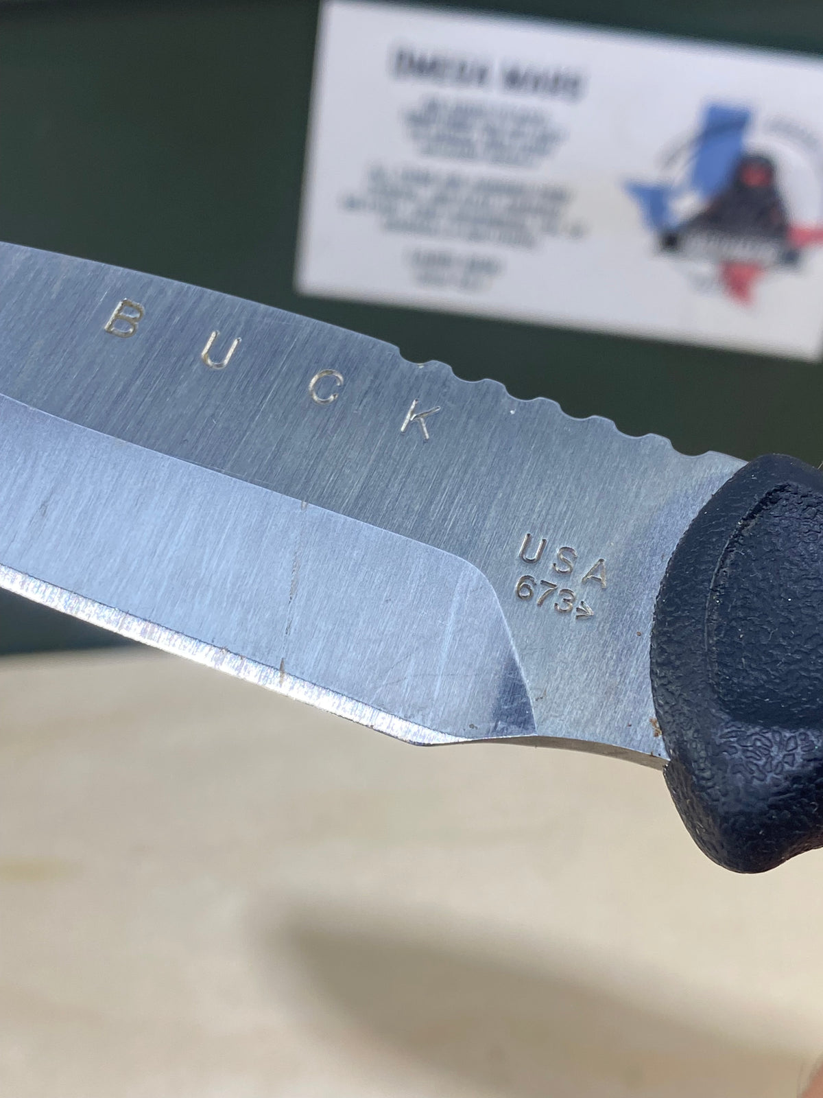 Buck 673 #BK16.  Light Usage. Dings on blade.