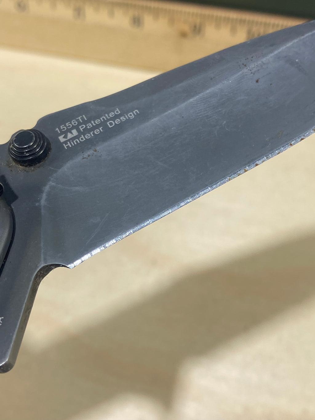Kershaw Cryo II 1556TI #19. Light Usage. Possible rust. Resharpened. Dings on blade.