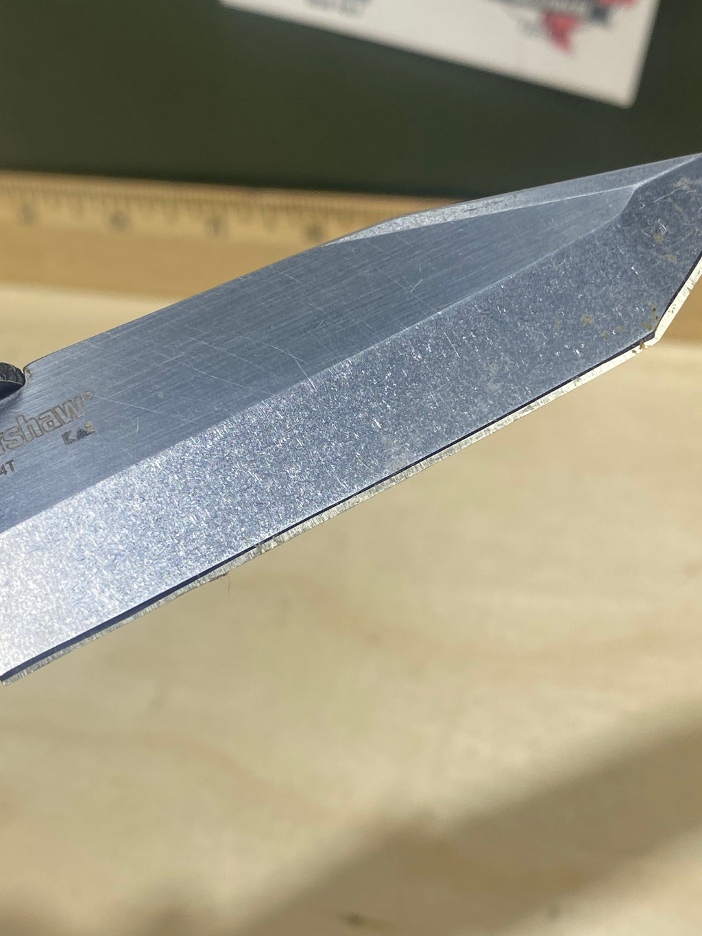 Kershaw CQC-7K 6034T #27. Light Usage. Ding on blade.