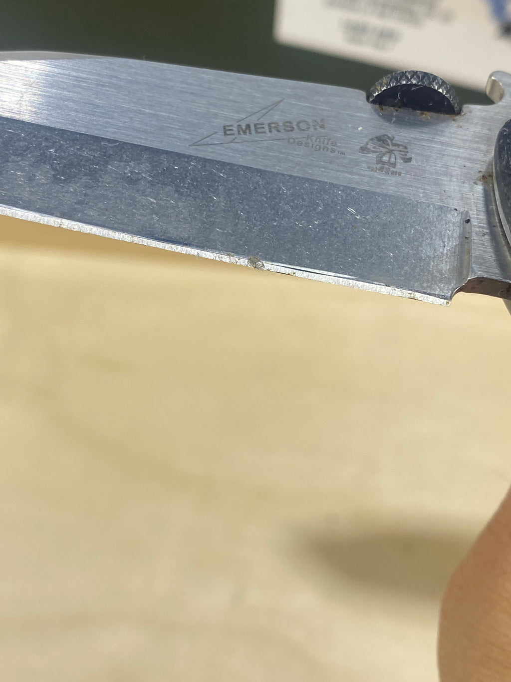 Kershaw CQC-7K 6034T #27. Light Usage. Ding on blade.