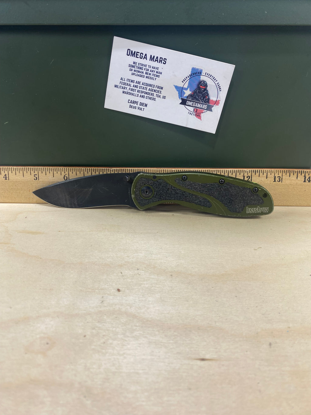Kershaw Blur 1670OLBLK #58. Light Usage. Resharpened.