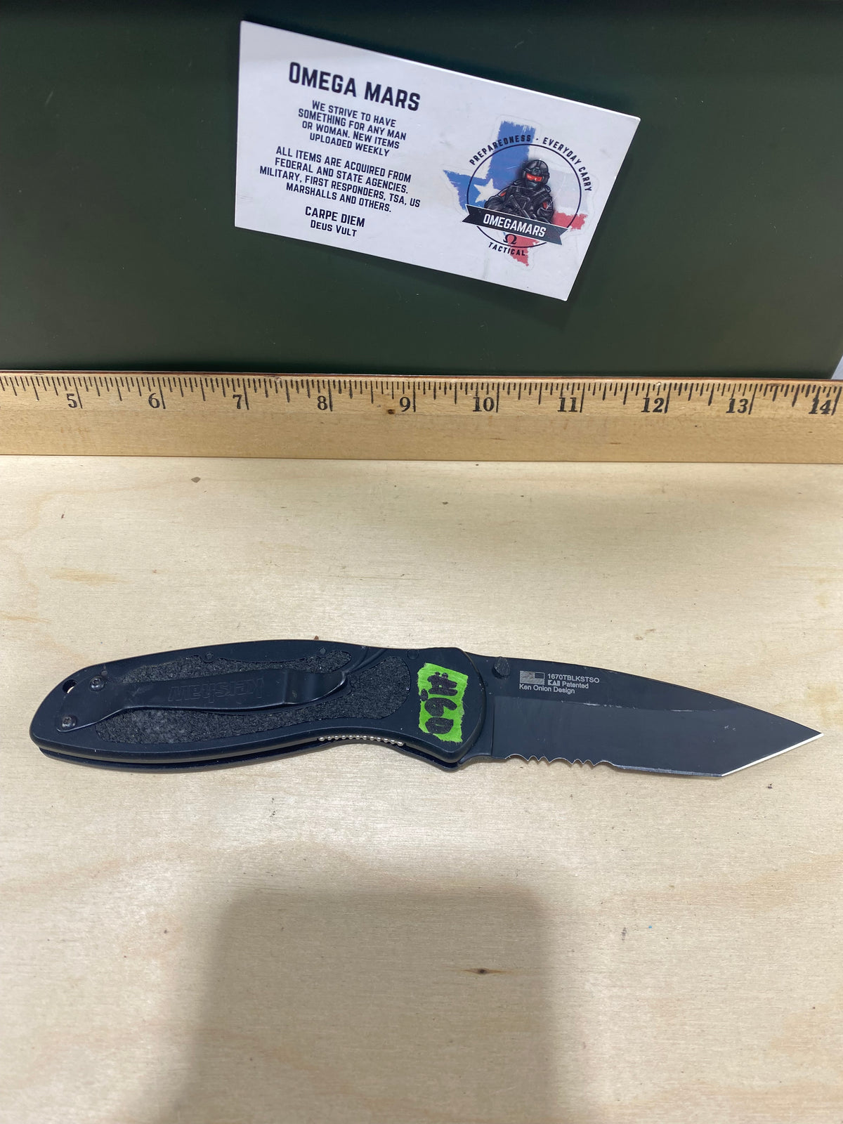 Kershaw Blur 1670TBLKSTSO #60. Light Usage. Dirty.
