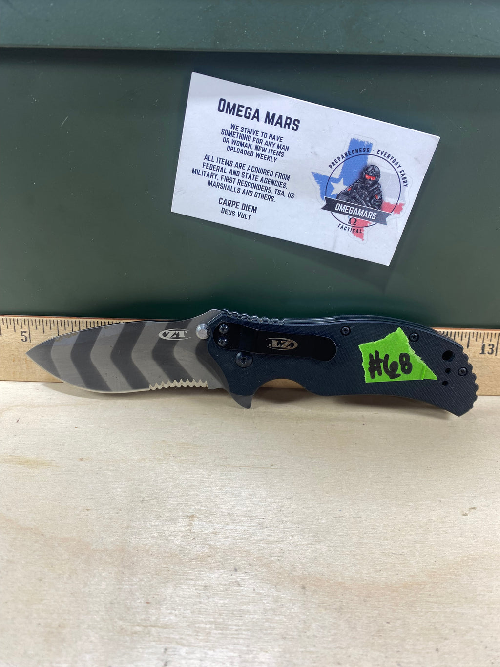 Zero Tolerance  0350TSST #68. Light Usage. Possible rust.