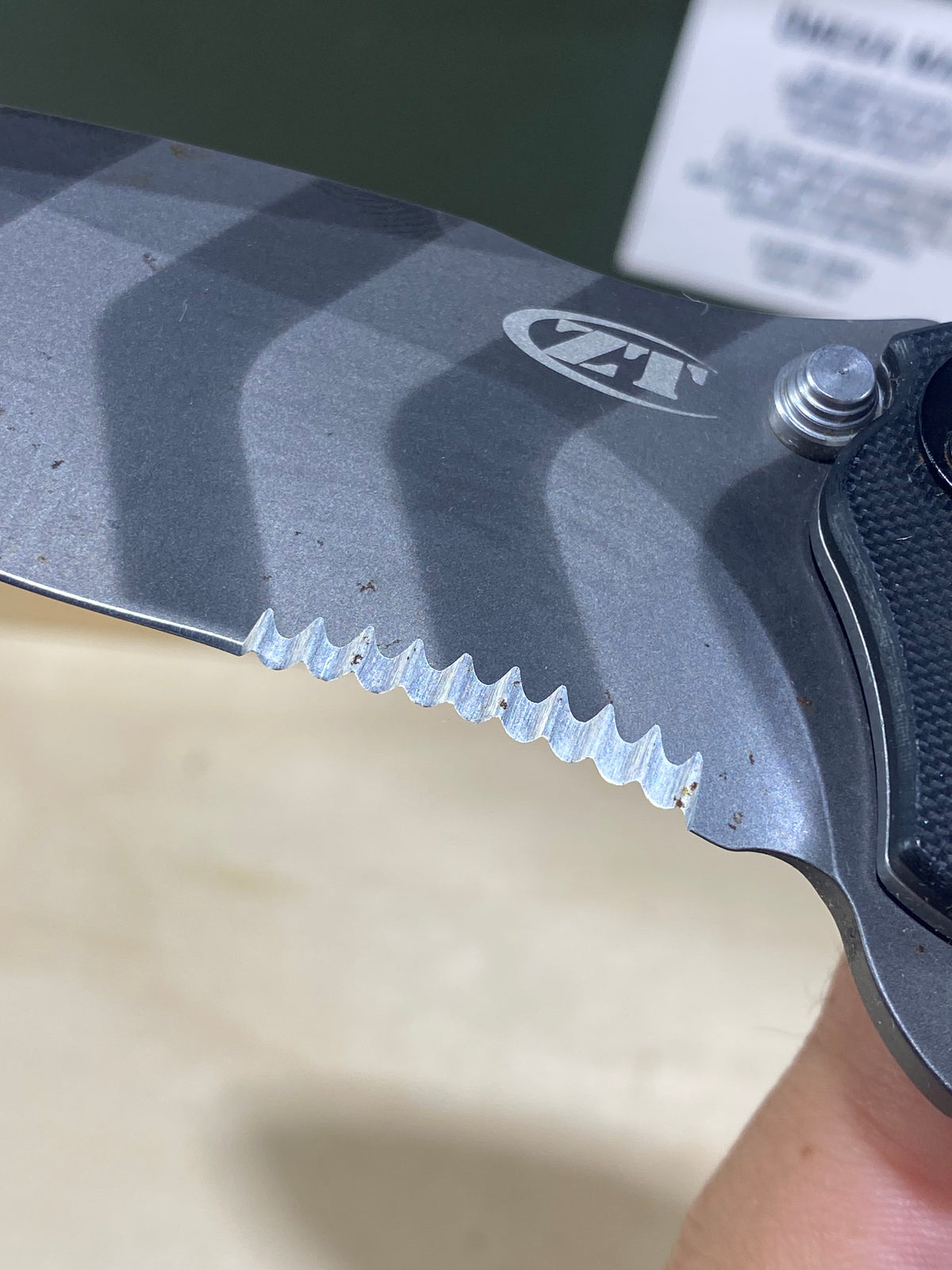 Zero Tolerance  0350TSST #68. Light Usage. Possible rust.