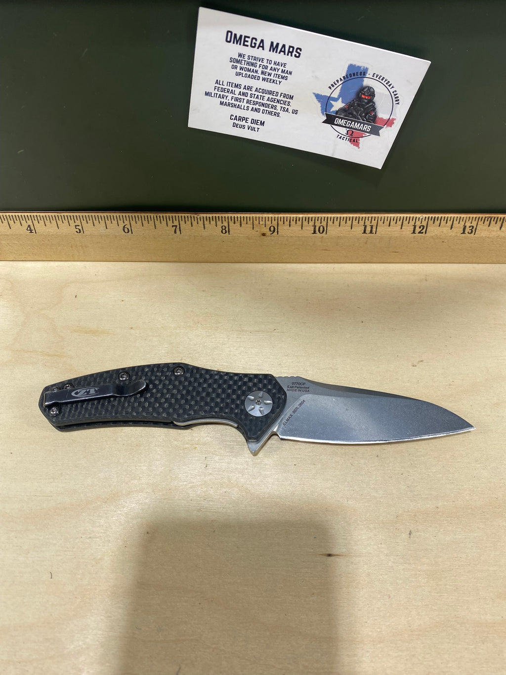 Zero Tolerance 0770CF #70. Light Usage. Resharpened.