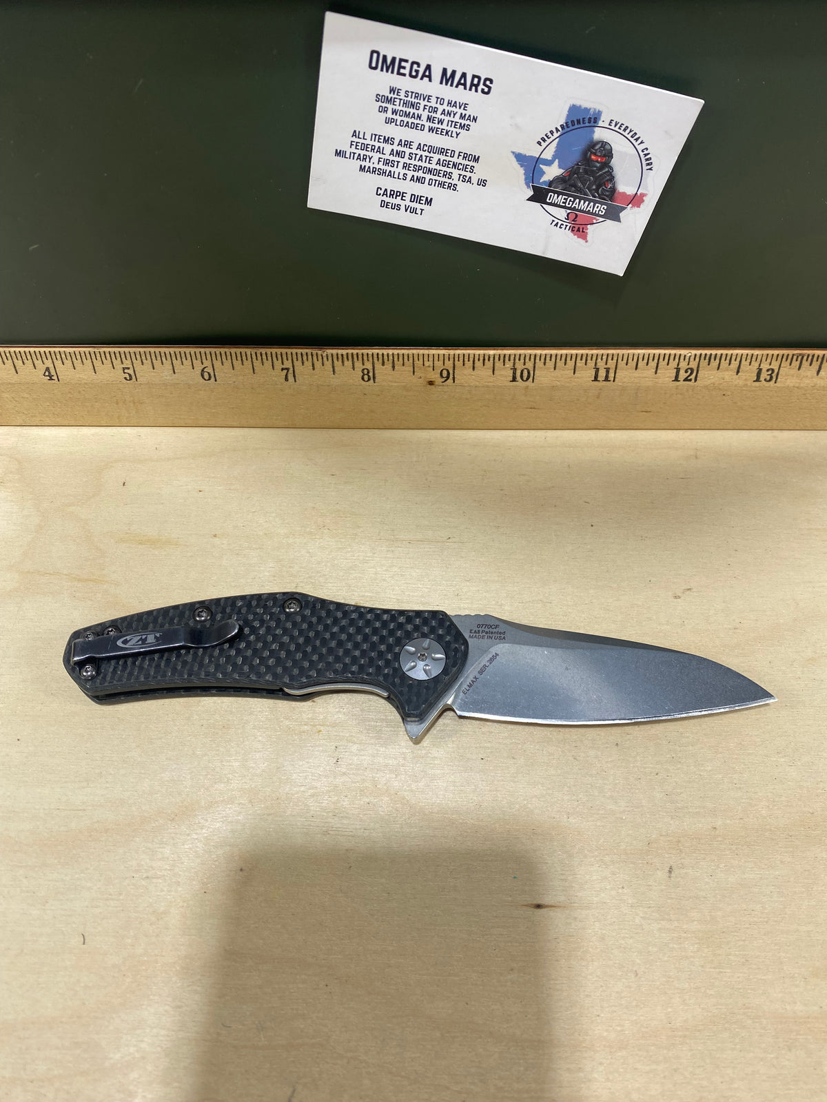 Zero Tolerance 0770CF #70. Light Usage. Resharpened.