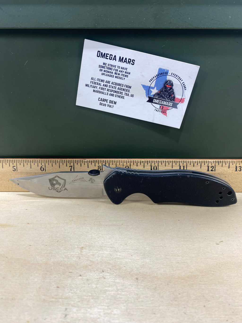Kershaw CQC-6K 6034 #71. Light Usage. Ding on blade. Pocket clip little bent out.