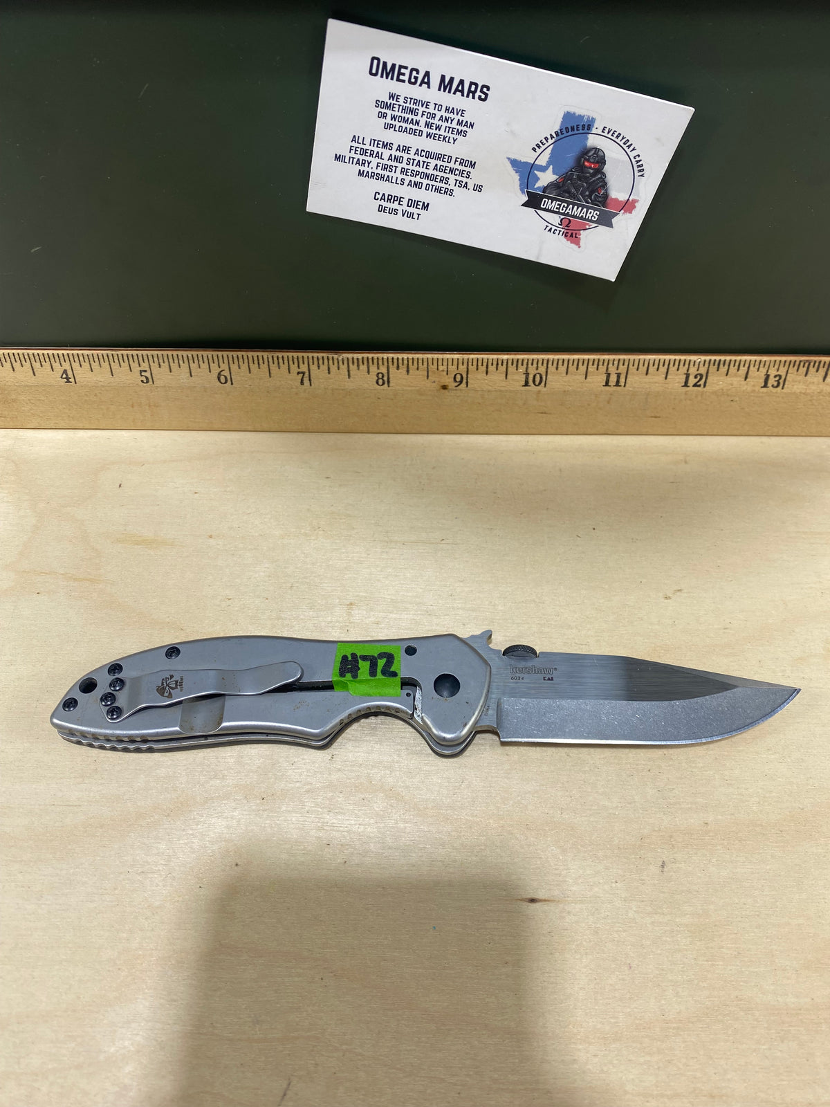 Kershaw CQC-6K 6034 #72. Light Usage. Ding on blade.