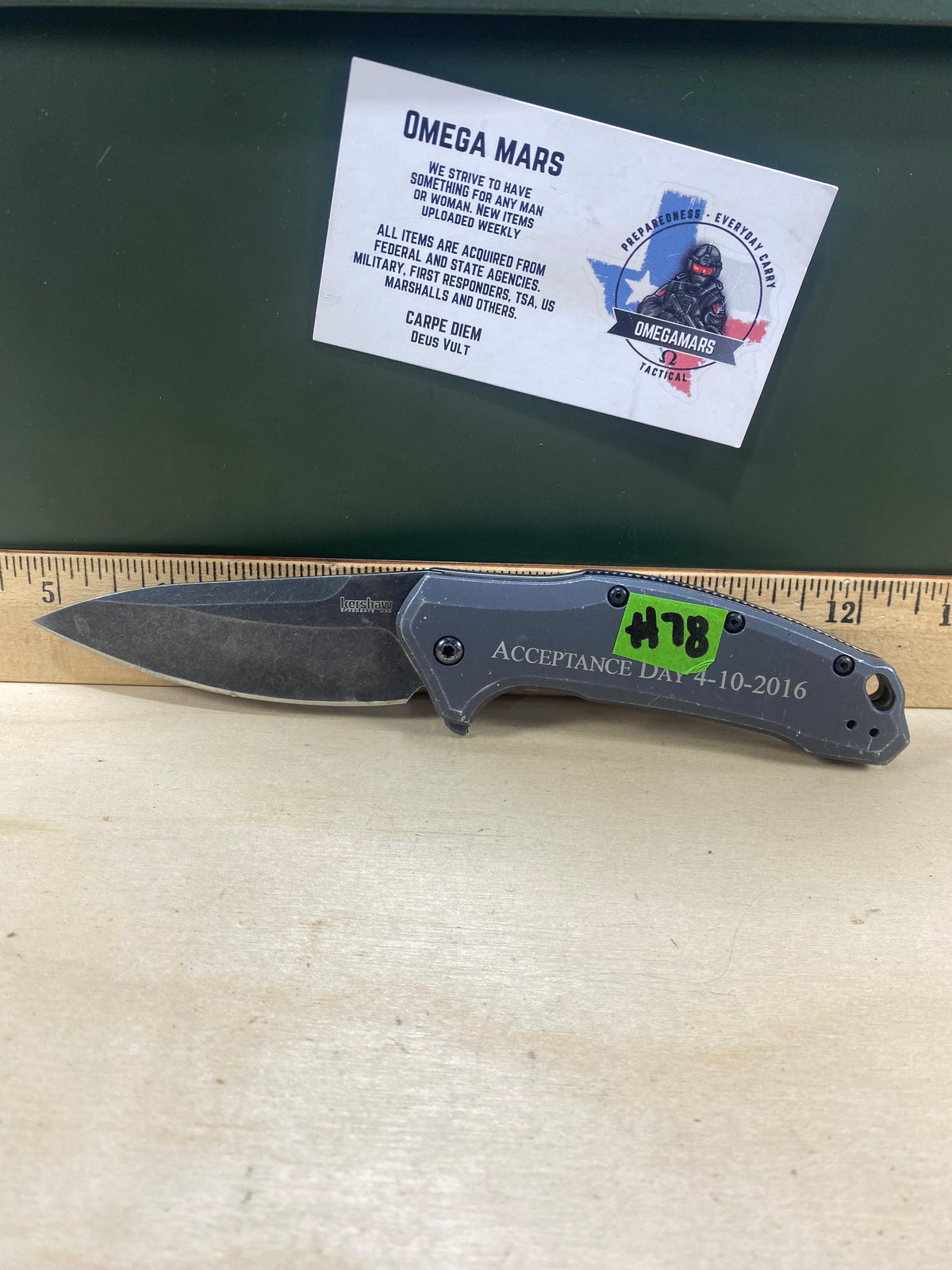 Kershaw Link 1776GRYBW #78.Light Usage. Dirty. Resharpened.