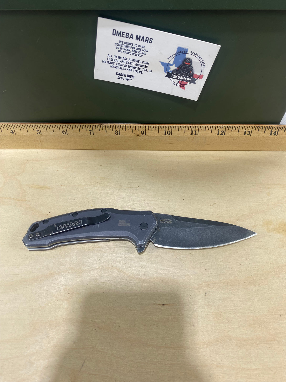 Kershaw Link 1776GRYBW #78.Light Usage. Dirty. Resharpened.
