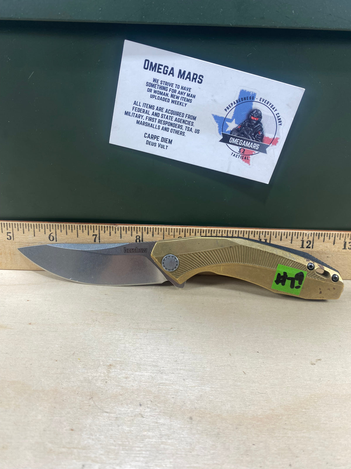 Kershaw Tumbler-Brass 4038BRZ #79. Light Usage.