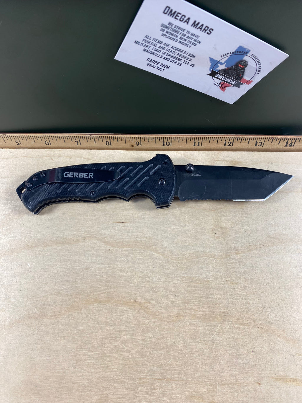 Gerber #88 Propel AO Knife Black Assisted Opening (3.5" Tanto Black Serr). Light usage. (MSRP 156.00 NEW)