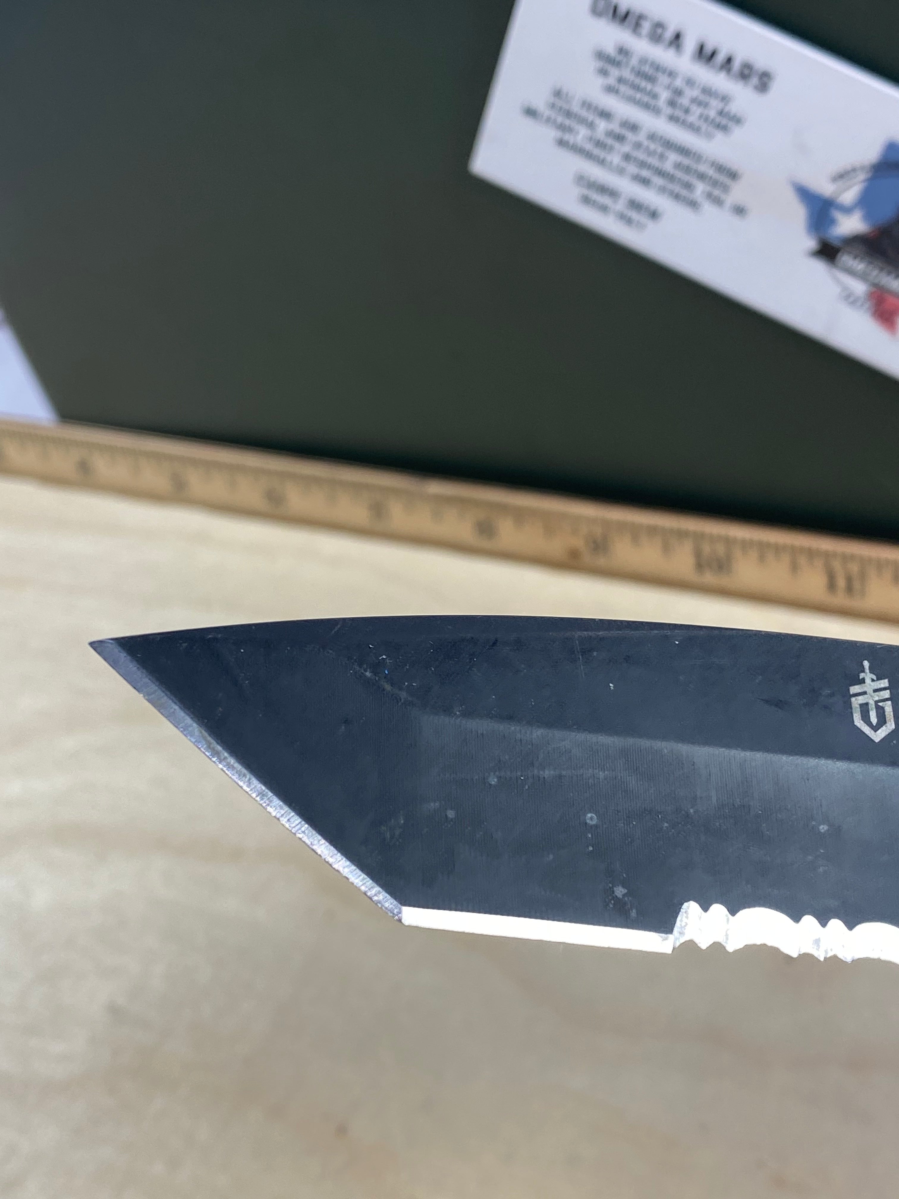 Gerber #88 Propel AO Knife Black Assisted Opening (3.5" Tanto Black Serr). Light usage. (MSRP 156.00 NEW)