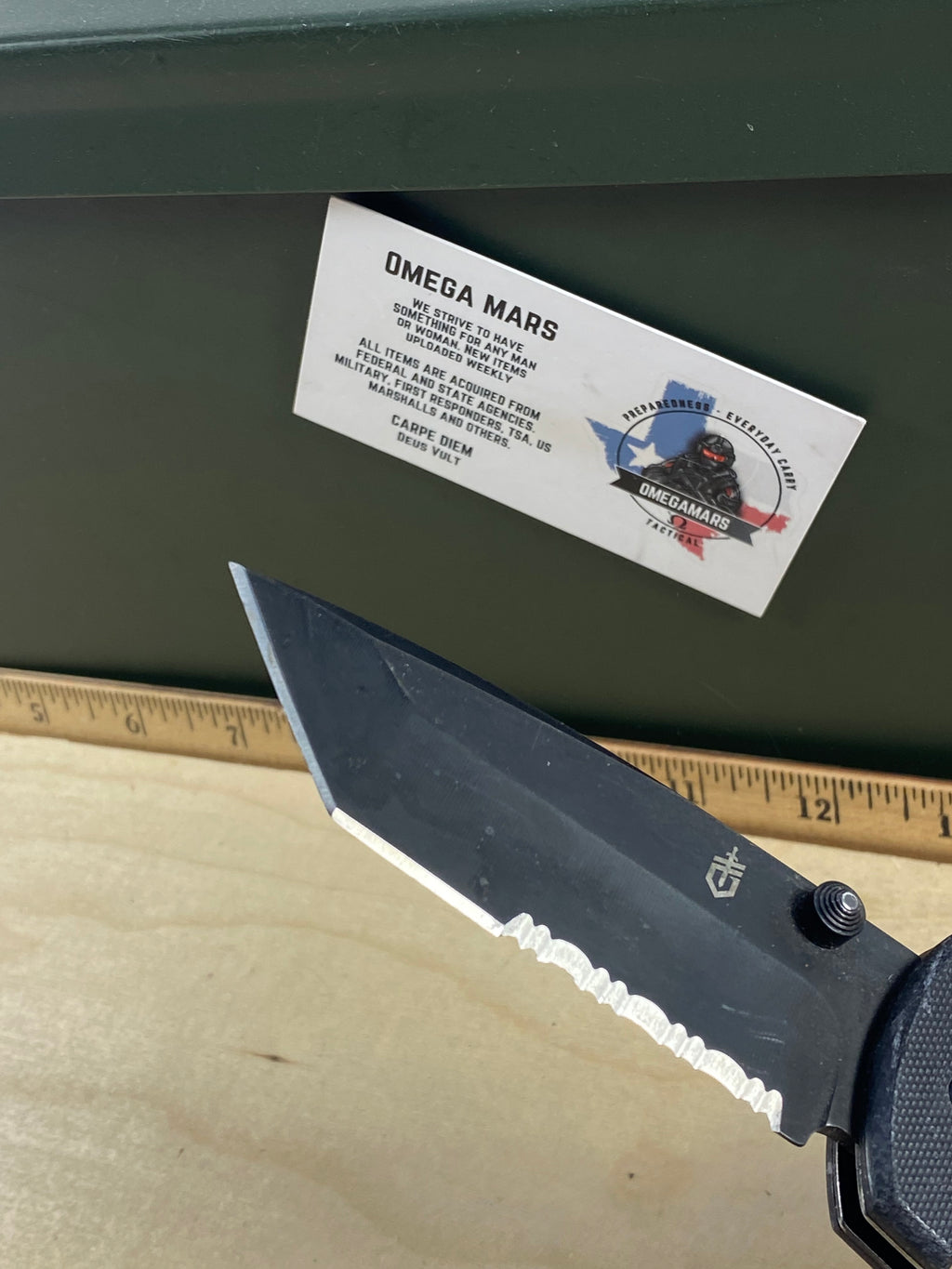 Gerber #88 Propel AO Knife Black Assisted Opening (3.5" Tanto Black Serr). Light usage. (MSRP 156.00 NEW)