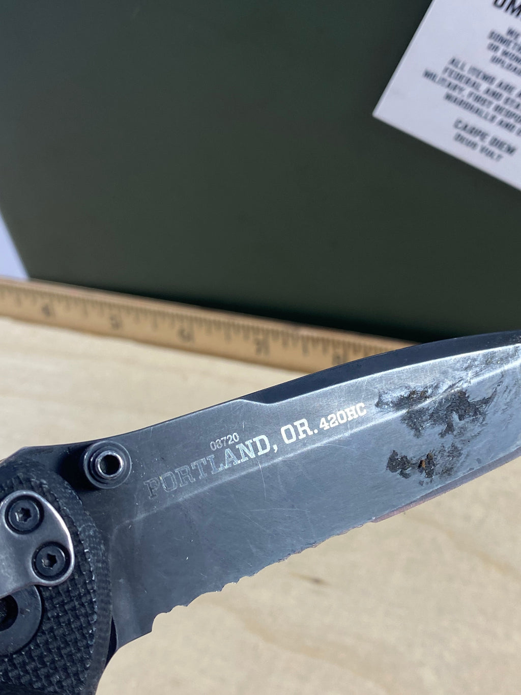 Gerber #89 Propel AO Knife Black Assisted Opening (3.5" Tanto Black Serr). Light usage. Dirty (MSRP 156.00 NEW)