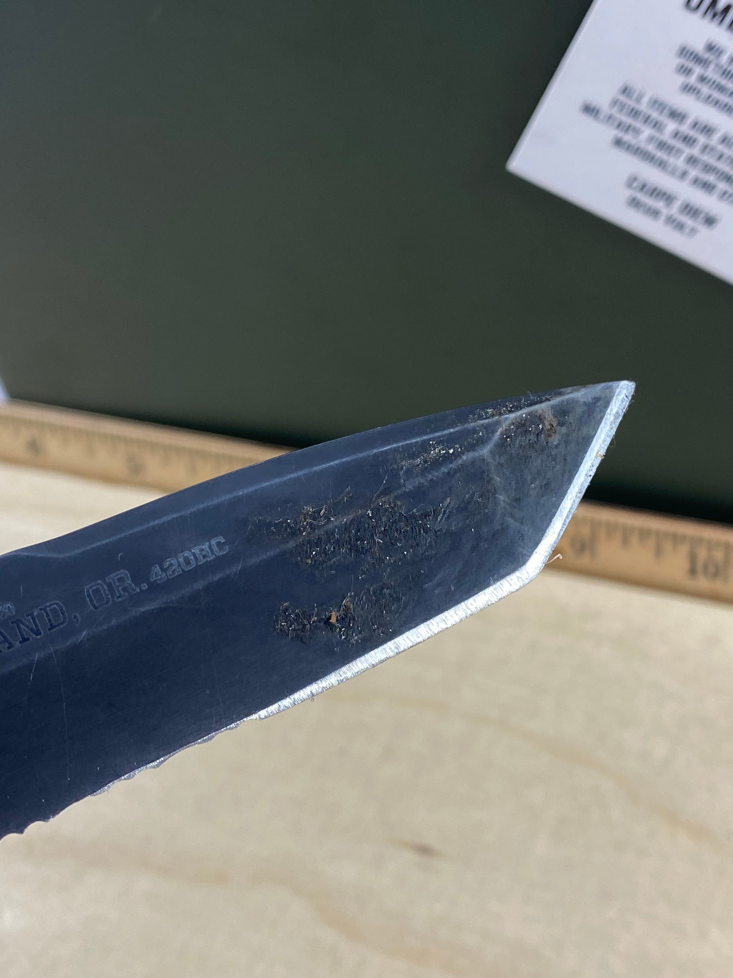 Gerber #89 Propel AO Knife Black Assisted Opening (3.5" Tanto Black Serr). Light usage. Dirty (MSRP 156.00 NEW)