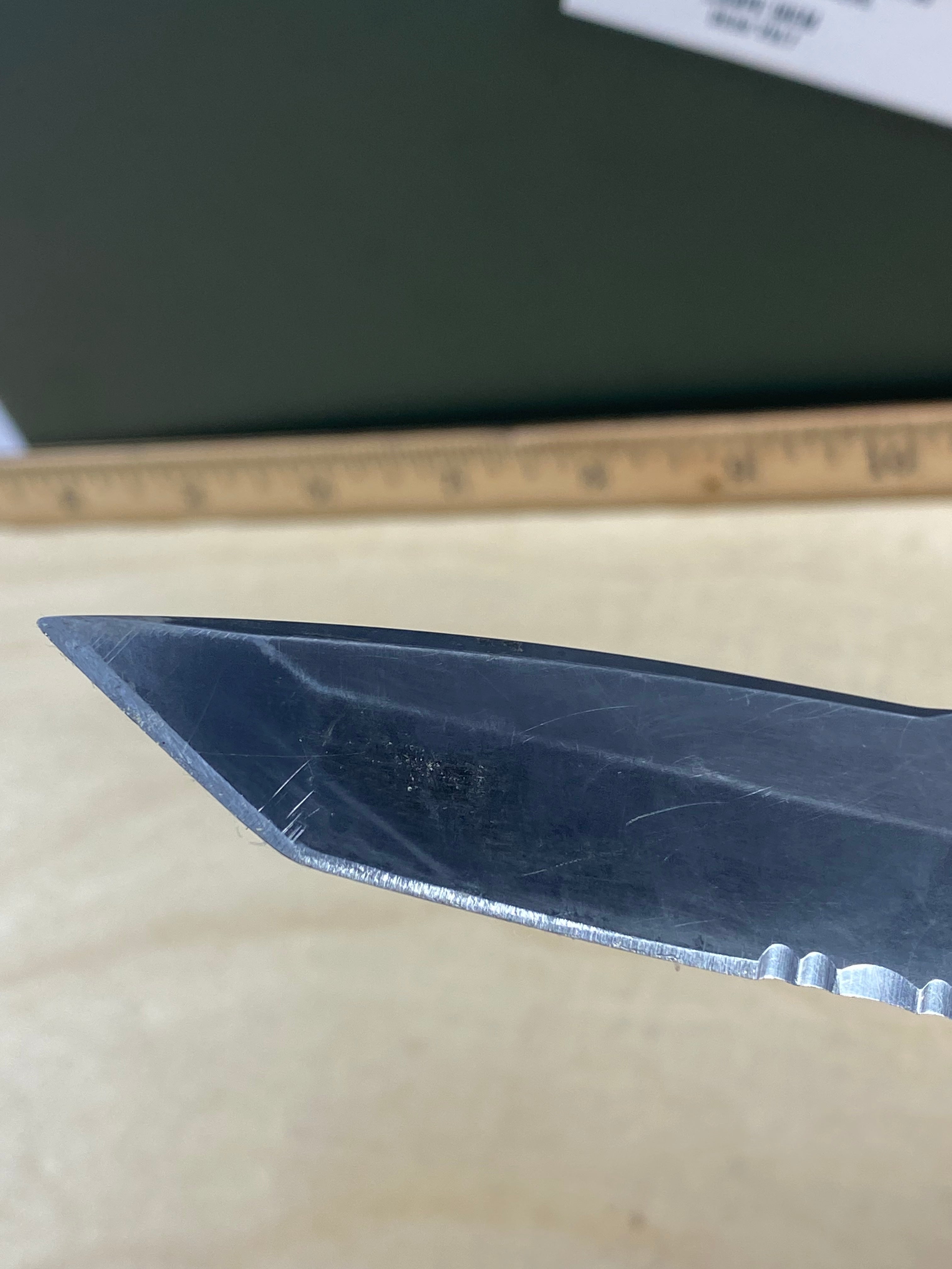Gerber #89 Propel AO Knife Black Assisted Opening (3.5" Tanto Black Serr). Light usage. Dirty (MSRP 156.00 NEW)