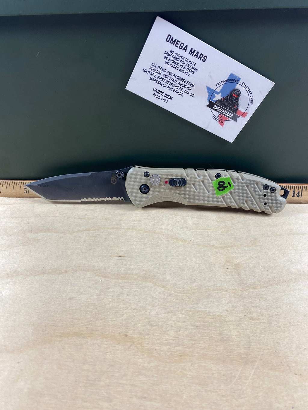 Gerber #90 Propel Downrange AO Knife Desert Tan Assisted Opening. Light usage. Possibly resharpened. (MSRP $198.00 NEW)