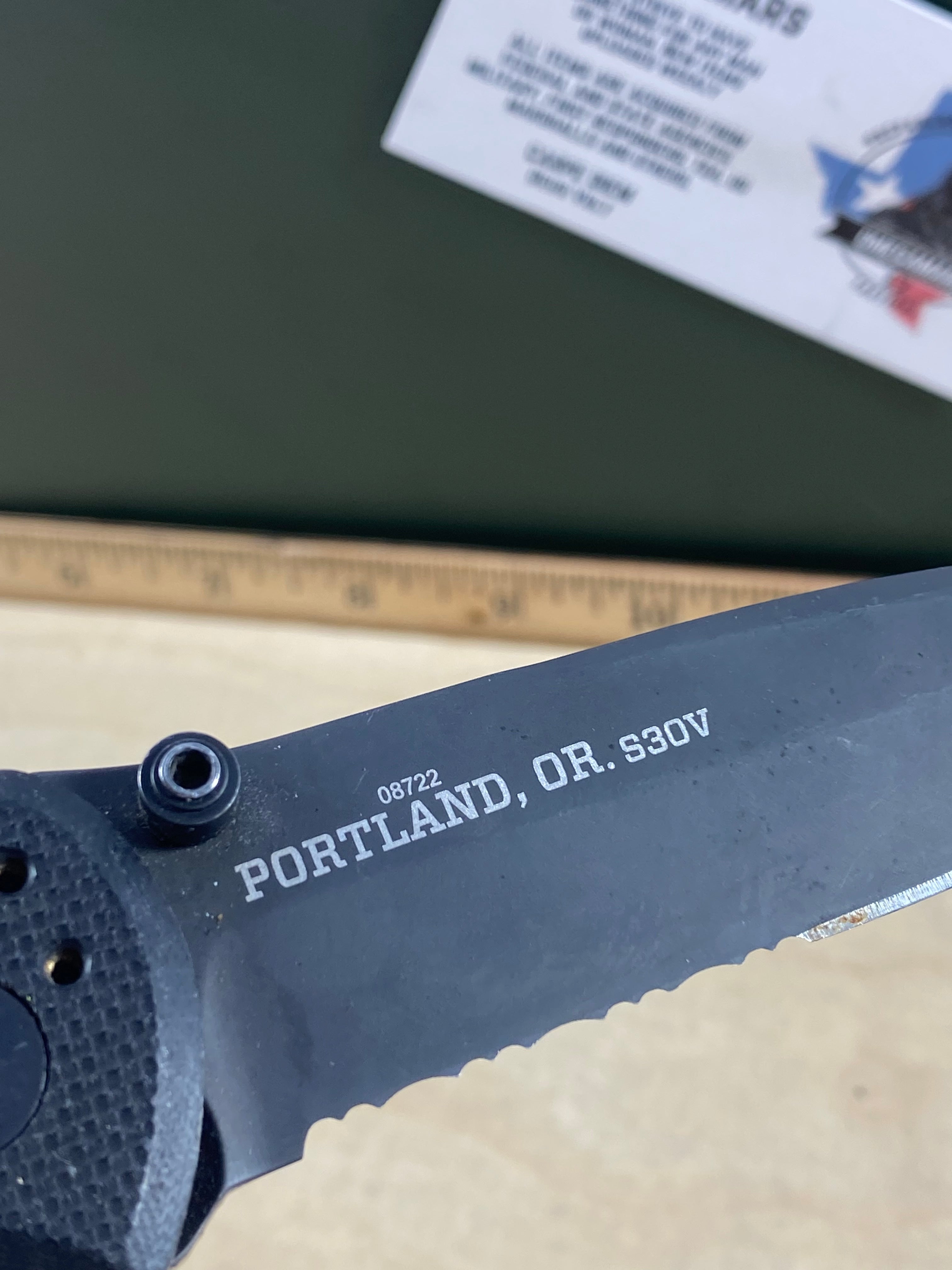 Gerber #92 Propel Downrange AO Assisted Opening Knife Black (3.5" Black Serr). Light usage. Dirty. Resharpened and it's missing the pocket clip. (MSRP $190.00 NEW)