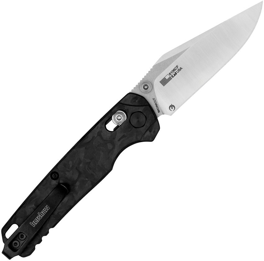 KERSHAW Bel Air 6106 - DuraLock - Clip Point - Marbled Carbon Fiber - MagnaCut