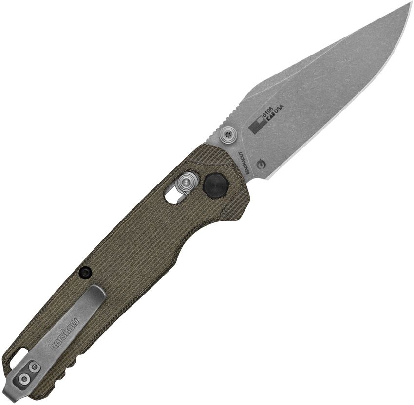 KERSHAW Bel Air 6106 - DuraLock Green Micarta - Clip Point - MagnaCut