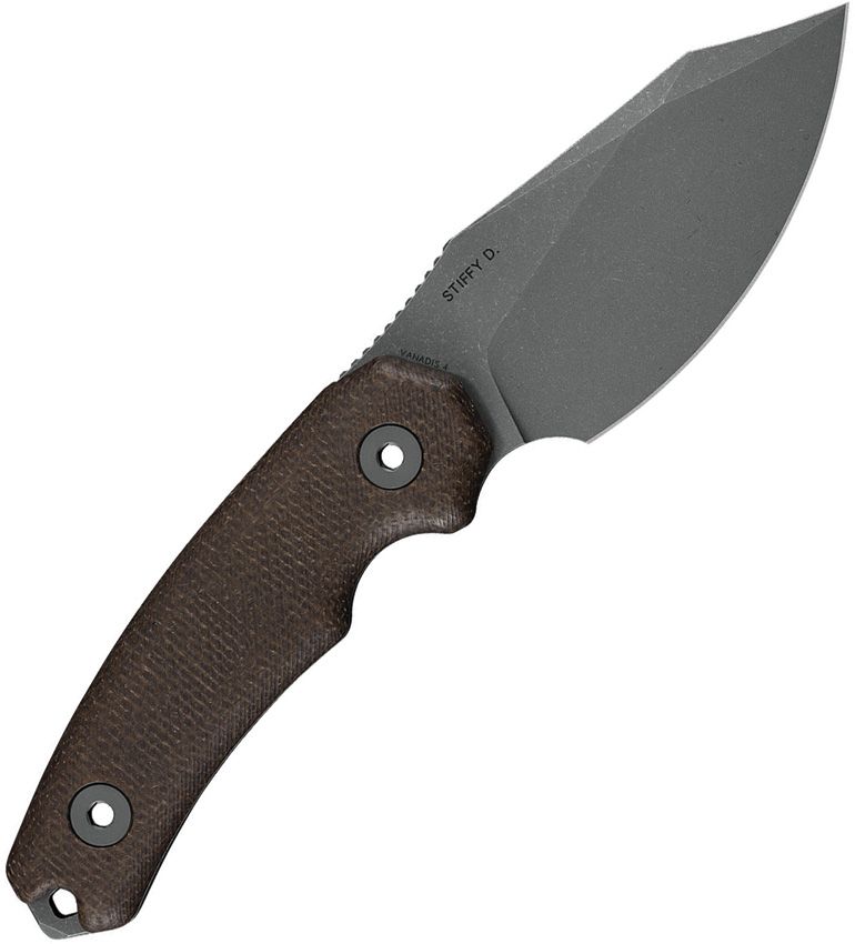 Kunwu Knives - Stiffy D Fixed Blade Brown - 25