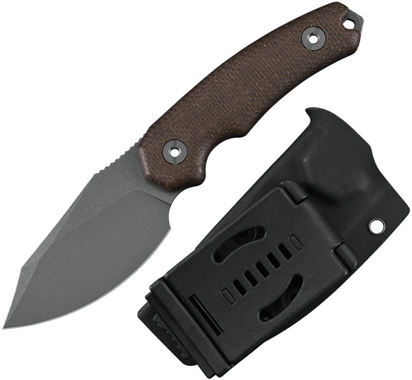 Kunwu Knives - Stiffy D Fixed Blade Brown - 25