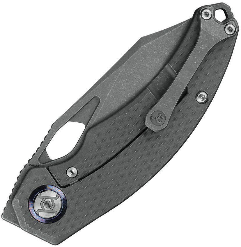 Kunwu Knives - Compadre Framelock Stonewash - 25