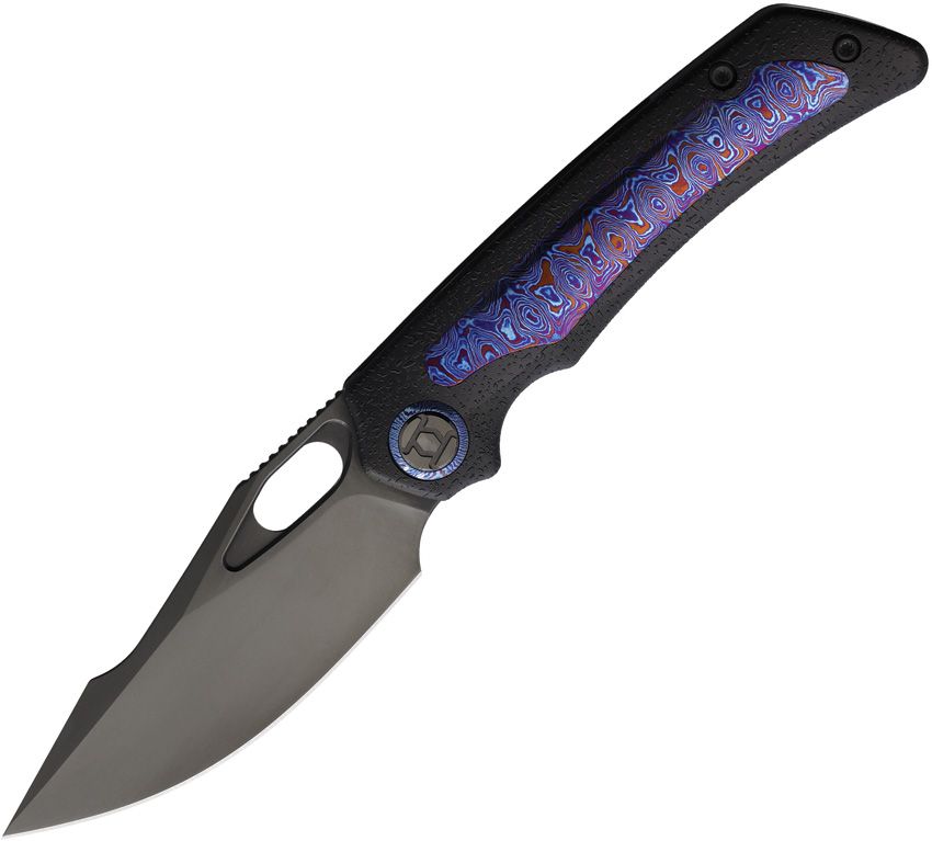 Kunwu Knives - Jericho Framelock Timascus - 25