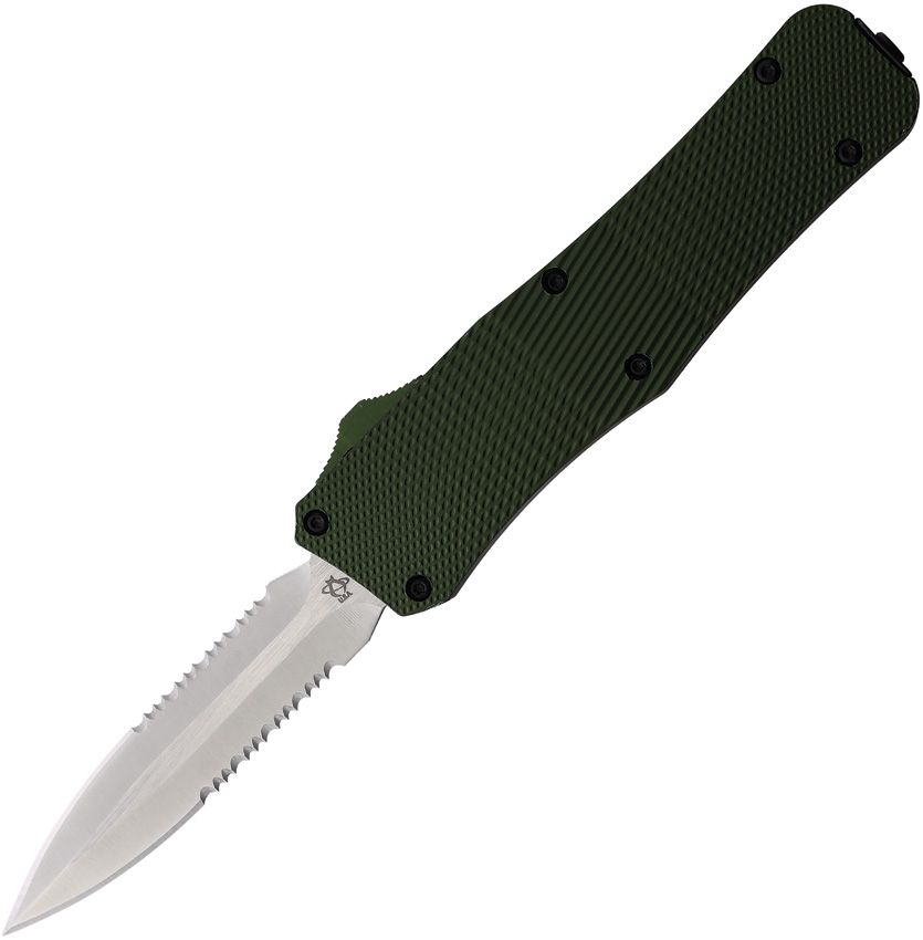MANTIS - Auto OTF Stiletto Green Serrated