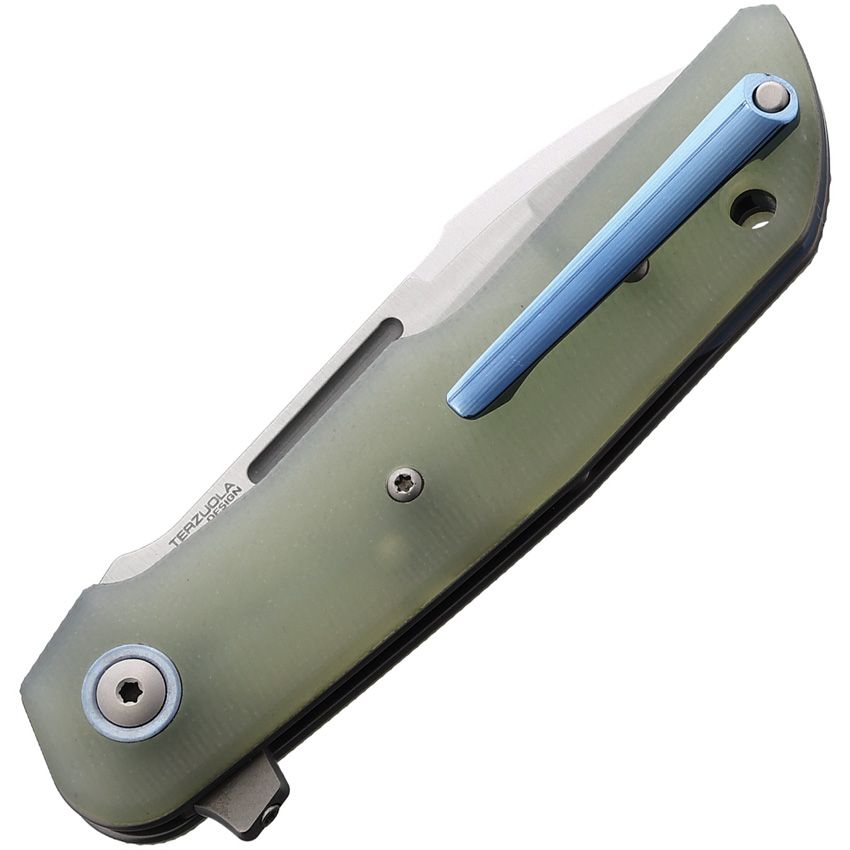 Maniago Knife Makers - Clap Linerlock Jade G10 - CLOSEOUT