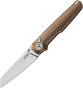 Maniago Knife Makers - Miura Button Lock Ti Bronze - M390 Bohler - CLOSEOUT