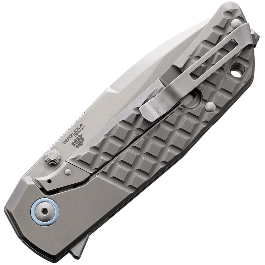 Maniago Knife Makers - Maximo Framelock Ti Stonewash - M390 Bohler - CLOSEOUT