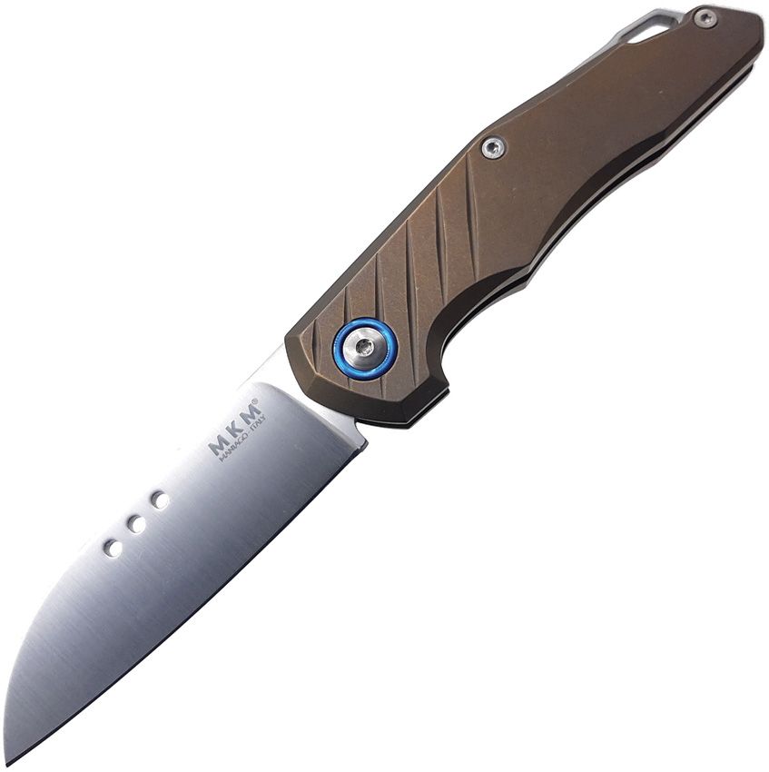 Maniago Knife Makers - Root Slip Joint Bronze Titanium - M390 Bohler - CLOSEOUT