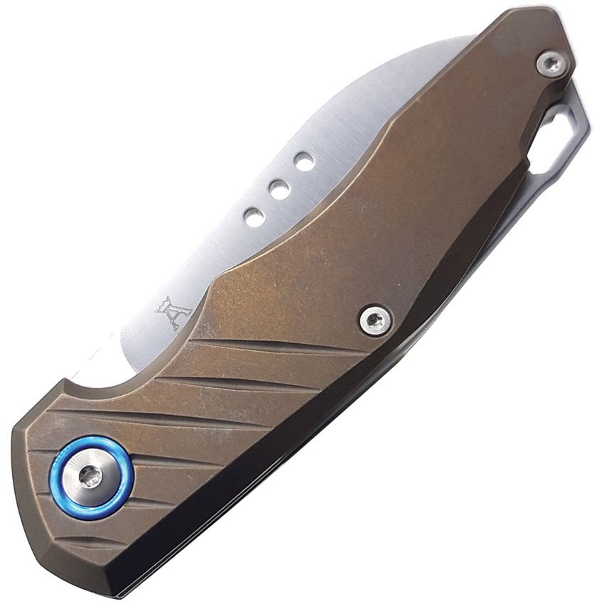 Maniago Knife Makers - Root Slip Joint Bronze Titanium - M390 Bohler - CLOSEOUT