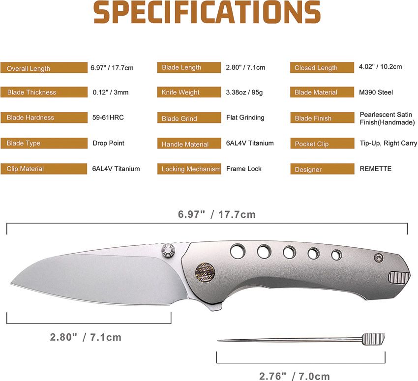 REMETTE - Bee Framelock Ti - 35