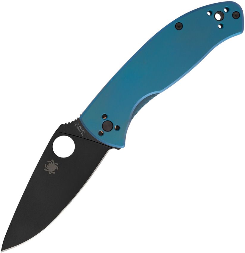 SPYDERCO - Tenacious R.I.L. Titanium Blue 8Cr13MoV
