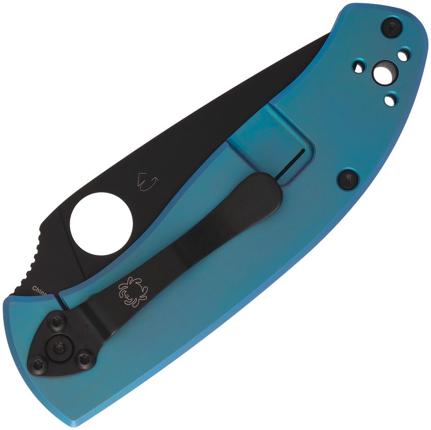 SPYDERCO - Tenacious R.I.L. Titanium Blue 8Cr13MoV